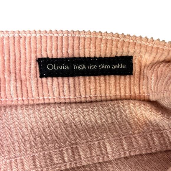 Citizens of Humanity Pink Corduroy Olivia High Rise Button Fly Size 25 - Picture 8 of 8
